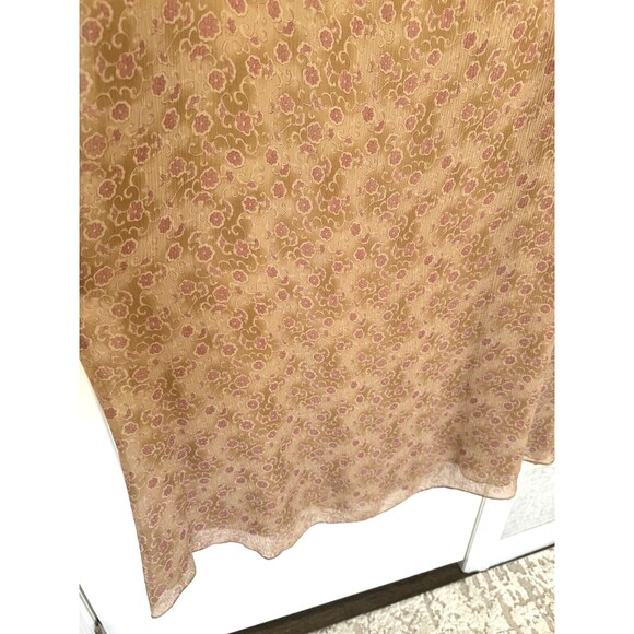 NWT Cynthia Howie Maggi Boutique Maxi Sheath Silk Dress Size 14 Tan Pink - Picture 7 of 12